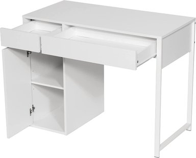 ESCRITORIO MODERNO TU MESITA KARINA 100 CM X 50 CM BLANCO - 3