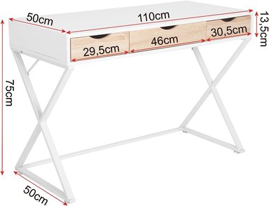 ESCRITORIO TU MESITA RONDON 110 CM X 50 CM BLANCO NÓRDICO - 4