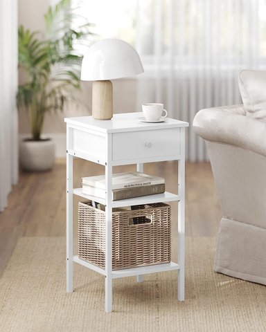 VELADOR TU MESITA MODERNO CESARINA 1 CAJÓN BLANCO