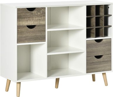 APARADOR TU MESITA DINO MELAMINA 18MM 4 CAJONES VINTAGE GRAY 100CM