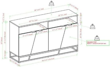 APARADOR TU MESITA CARPENA MELAMINA 18MM 4 PUERTAS MODERNO - 3