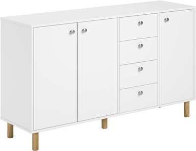 APARADOR TU MESITA CHAVEZ MELAMINA 18MM 3 PUERTAS 4 CAJONES MODERNO 140CM