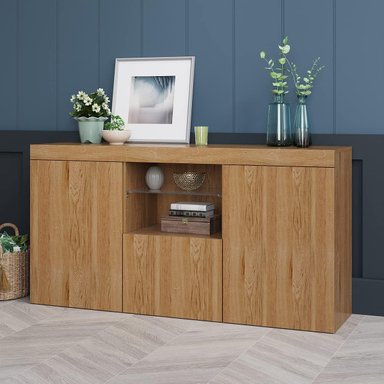 APARADOR TU MESITA DANERI MELAMINA 18MM 3 PUERTAS MODERNO 135CM