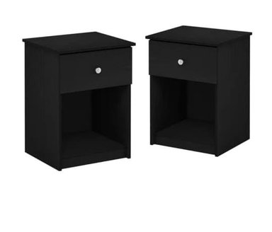 COMBO X2 VELADOR TU MESITA VINTAGE URSULA MELAMINE NEGRO