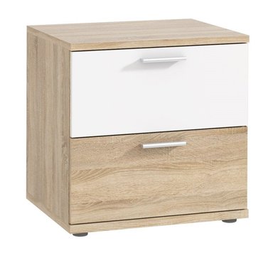 VELADOR TU MESITA MODERNO BERNY 2 CAJONES ROBLE