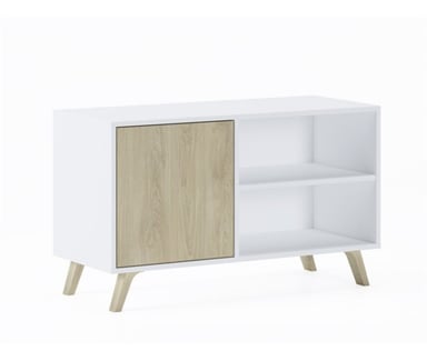 MESA DE TV TU MESITA ANDREA VINTAGE 1 PUERTA BLANCO - 3