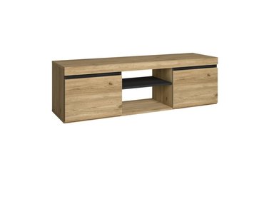 MESA DE TV TU MESITA JULIO MODERNA 2 PUERTA DUNA NEGRO - 3