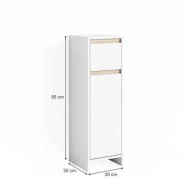 MUEBLE BAÑO TU MESITA KABUL CHICO BLANCO ORGANIZADOR 95 CM - 3