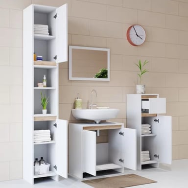 MUEBLE BAÑO TU MESITA KABUL CHICO BLANCO ORGANIZADOR 95 CM - 4