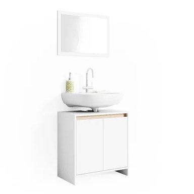 MUEBLE BAÑO TU MESITA KABUL LAVADERO BLANCO INFERIOR
