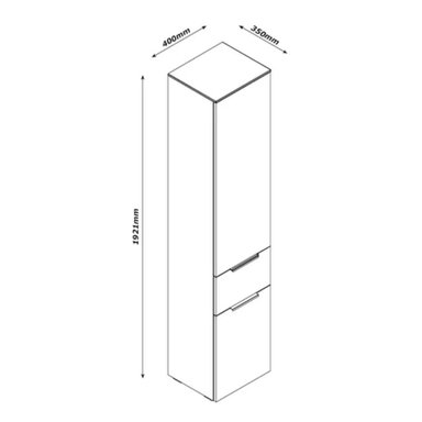 MUEBLE BAÑO TU MESITA SAWIA ALTO BLANCO ORGANIZADOR - 3