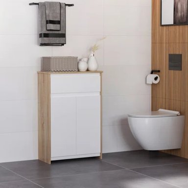 MUEBLE BAÑO TU MESITA NORDICO BLANCO ORGANIZADOR 60 CM