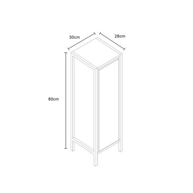 MUEBLE BAÑO TU MESITA CARMEN BAJO MARRON ORGANIZADOR 30 CM - 4