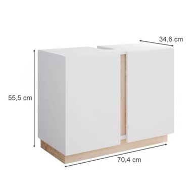 MUEBLE BAÑO TU MESITA TERE LAVADERO BLANCO INFERIOR - 3
