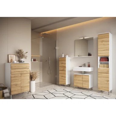 MUEBLE BAÑO TU MESITA BRANDON 60CM MARRON CLARO INFERIOR LAVADERO - 3