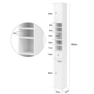 MUEBLE BAÑO TU MESITA ALTO BLANCO ORGANIZADOR 180 CM - 5