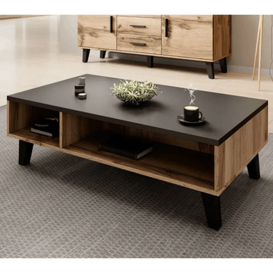 MESA DE CENTRO TU MESITA DEBORA MULTIUSOS NEGRO CASTAÑO