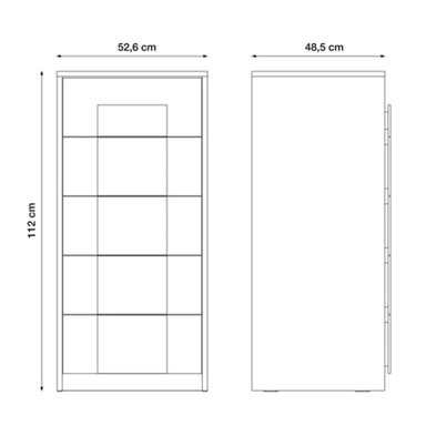 COMODA TU MESITA PEREDA CONTEMPORANEA 5 CAJONES BLANCO - 2