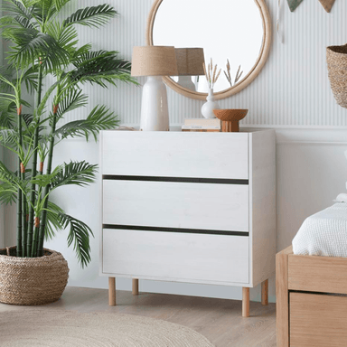 COMODA TU MESITA ARHBO MINIMALISTA 3 CAJONES BLANCO