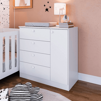 COMODA TU MESITA NEW BABY 4 CAJONES BLANCO