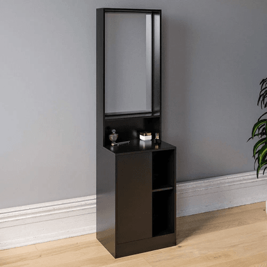 TOCADOR TU MESITA ROXY NEGRO 1 PUERTA MODERNO + ESPEJO - 2