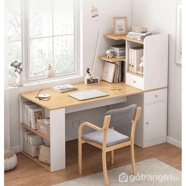 ESCRITORIO TU MESITA ROVEGNO 150 CM X 55 CM BLANCO/DUNA VINTAGE MODERNO