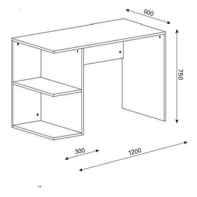 ESCRITORIO JUVENIL TU MESITA SIMON 120 CM X 60 CM BLANCO/DUNA SIMÓN - 2