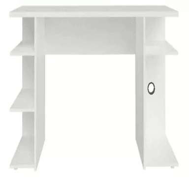 ESCRITORIO MODERNO TU MESITA TOPACIO 136 CM X 60 CM BLANCO CON REPISAS - 2