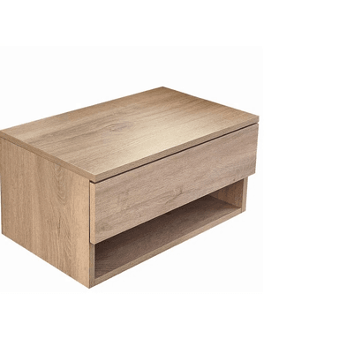 VELADOR TU MESITA MODERNO FLOTANTE 1 CAJÓN MIKE HAYA MARRÓN CLARO - 2