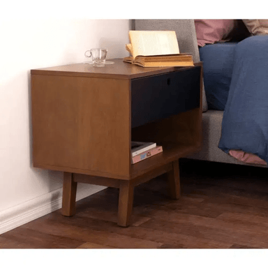 VELADOR TU MESITA PRÁCTICO 1 CAJÓN ARIOSTO NEGRO MARRÓN