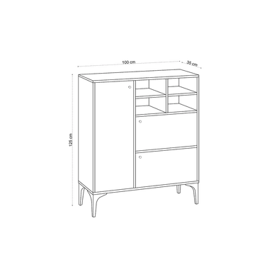 APARADOR TU MESITA SALAMANCA MELAMINA 18MM 3 PUERTAS VAJILLERO MULTIUSOS - 4