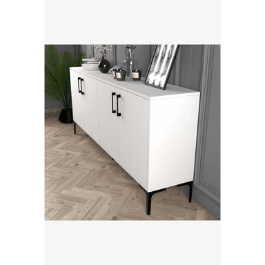 APARADOR TU MESITA VALLECANO MELAMINA 18MM 4 PUERTAS CLÁSICO FUNCIONAL - 2