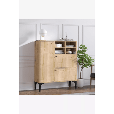 APARADOR TU MESITA SENNA MELAMINA 18MM 3 PUERTAS MODERNO FUNCIONAL - 2
