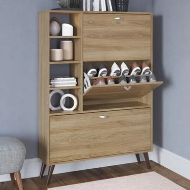 ZAPATERA TU MESITA ADEL MARRÓN MODERNA OAK 90CM