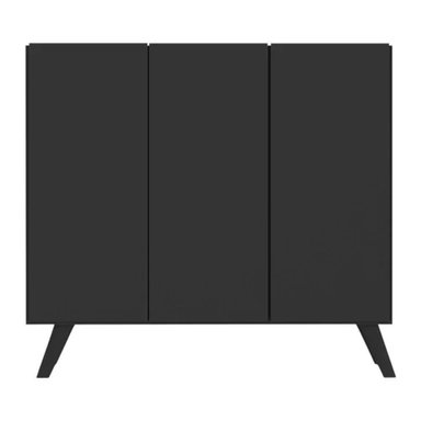ZAPATERA TU MESITA NINA NEGRO MODERNA 3 PUERTAS - 2