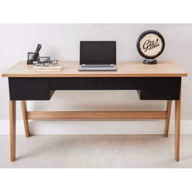 ESCRITORIO NÓRDICO MODERNO TU MESITA 3 CAJONES CONSTANZO COLOR NEGRO