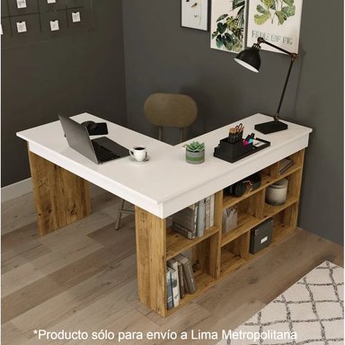 ESCRITORIO TU MESITA ARIEL 120 CM X 129 CM RECIBIDOR MODERNO BLANCO/GALES