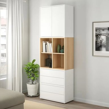 ESTANTE TU MESITA LUKA BLANCO MODERNO ALTO 212CM
