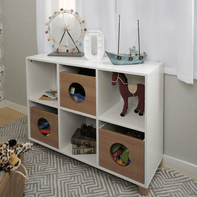 ESTANTE INFANTIL TU MESITA NOAH 6 REPISAS BLANCO 133X77X35 CM CAFÉ