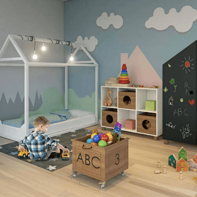 ESTANTE INFANTIL TU MESITA NOAH 6 REPISAS BLANCO 133X77X35 CM CAFÉ - 2