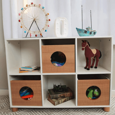 ESTANTE INFANTIL TU MESITA NOAH 6 REPISAS BLANCO 133X77X35 CM CAFÉ - 3
