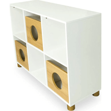 ESTANTE INFANTIL TU MESITA NOAH 6 REPISAS BLANCO 133X77X35 CM CAFÉ - 4
