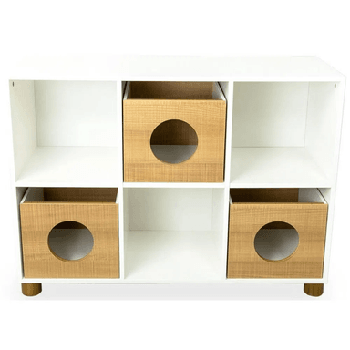 ESTANTE INFANTIL TU MESITA NOAH 6 REPISAS BLANCO 133X77X35 CM CAFÉ - 5