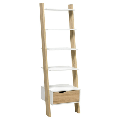 ESTANTE VINTAGE TU MESITA GLADYS 1 CAJÓN 55X48X180 CM BLANCO/OAK