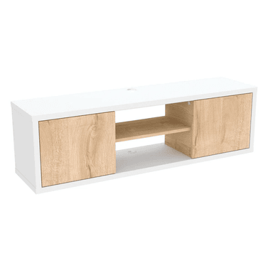 MUEBLE PARA TV TU MESITA SANTY FLOTANTE 2 PUERTAS BLANCO DUNA - 3