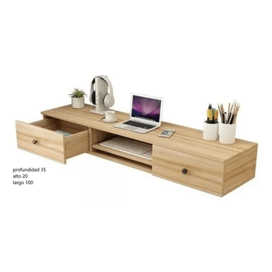 ESCRITORIO FLOTANTE TU MESITA LEONIDAS 100 CM X 35 CM MODERNO DUNA - 2