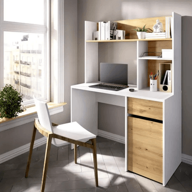 ESCRITORIO JUVENIL TU MESITA RAMON 110 CM X 50 CM BLANCO/DUNA RAMÓN