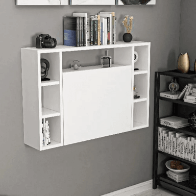 ESCRITORIO FLOTANTE TU MESITA ROGELIO 90 CM X 19.5 CM BLANCO MODERNO