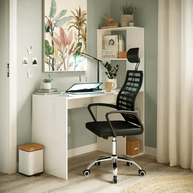 ESCRITORIO JUVENIL TU MESITA POISON 110 CM X 50 CM BLANCO CON ESTANTES