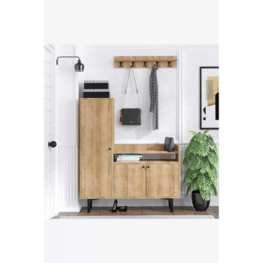 APARADOR RECIBIDOR MODERNO TU MESITA 3 PUERTAS SICILIA COLOR DUNA